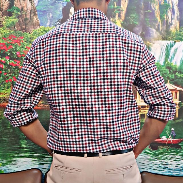 Sơ Mi Nam Dài Tay Kẻ Sọc Tăm, Áo Công Sở Chất Cotton Xịn | BigBuy360 - bigbuy360.vn