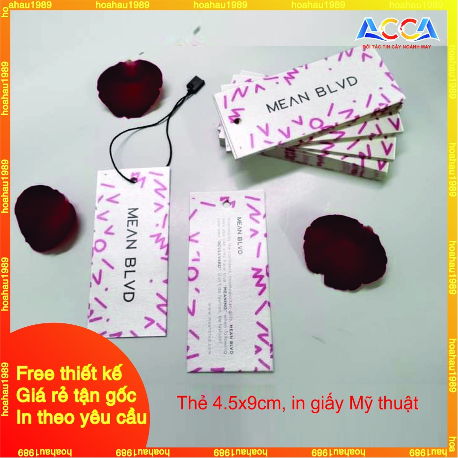 Dây tag quần áo_5.000 dây treo mác chất liệu dù dài 18cm_In thẻ Tag, nhãn mác theo yêu cầu_Miễn phí thiết kế Logo