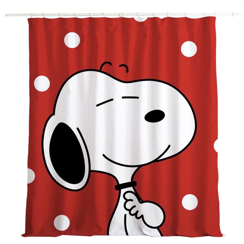 Rèm cửa họa tiết hoạt hình Snoopy đáng yêu cho phòng ngủ bé gái