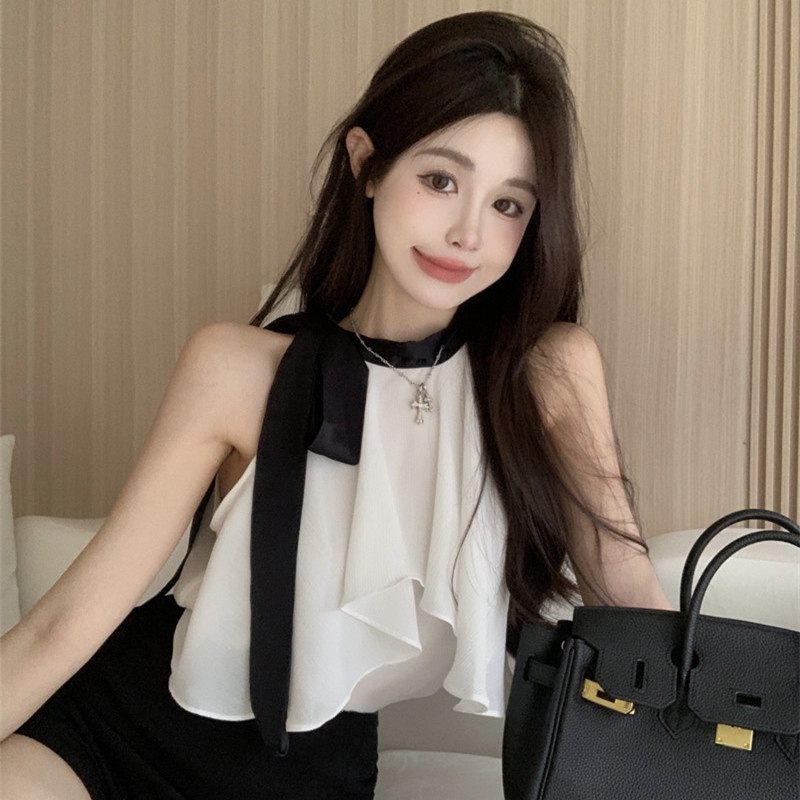 Áo Không Tay Chất Chiffon Thiết Kế Hợp Thời Trang Cho Phái Nữ
