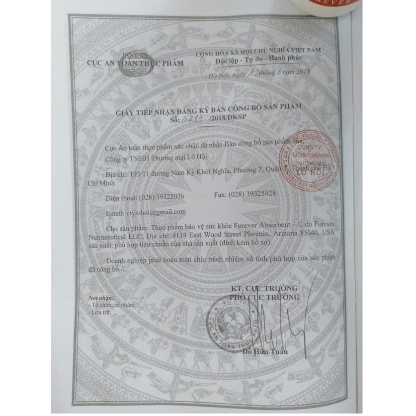 VIÊN BỔ SUNG DINH DƯỠNG FOREVER ABSORBENT-C - VITAMIN C TỰ NHIÊN 048 FLP | Thế Giới Skin Care