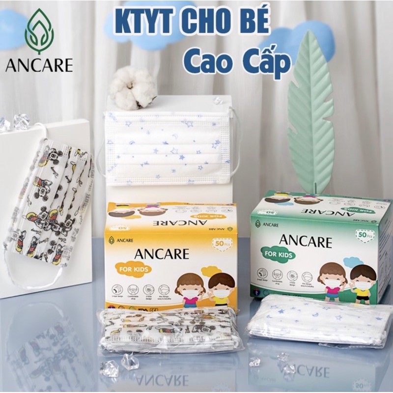 Khâu Trang Y Tế 4 Lớp Kháng Khuẩn Trẻ Em Hộp 50 Cái