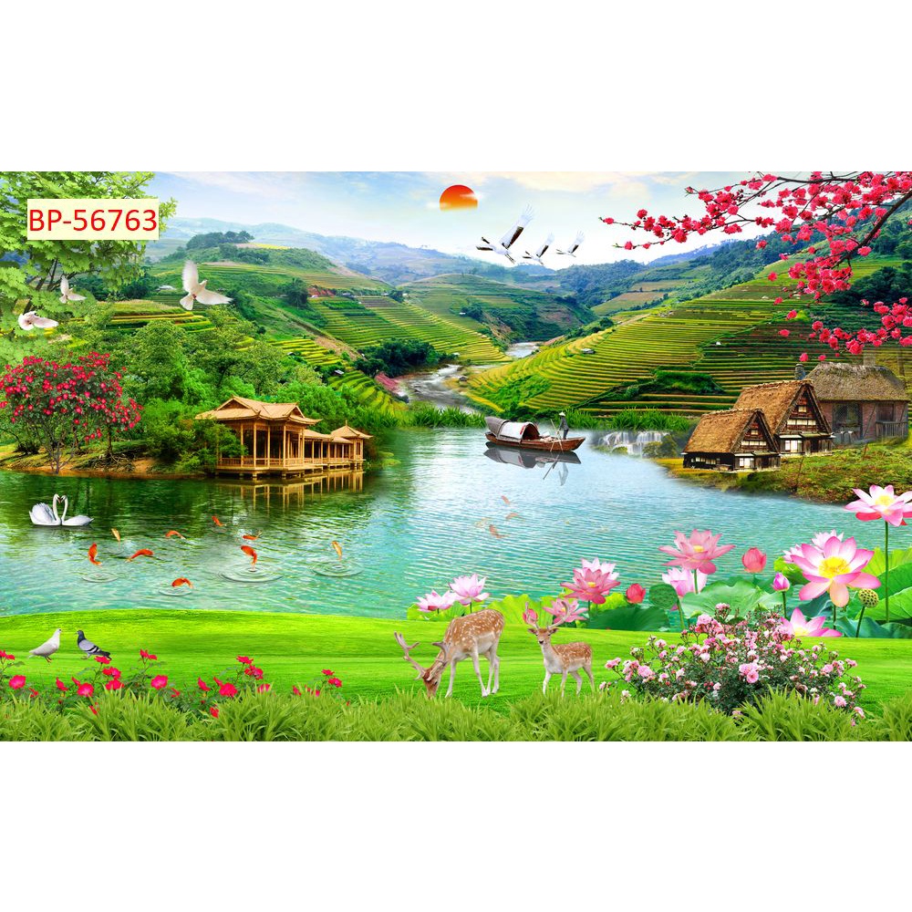 Tranh phong cảnh thiết kế đẹp theo xu hướng