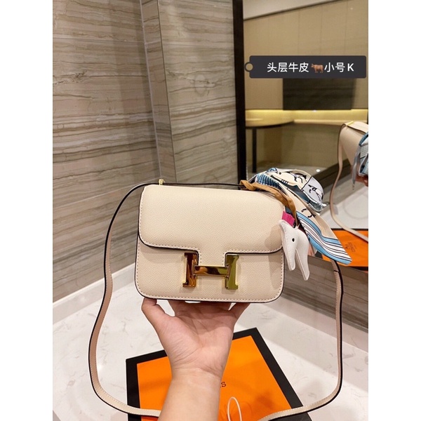 Túi xách hẻmes khoá chữ H chất da thạt sz 18