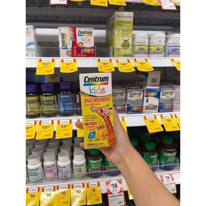Siro Centrum Kids Vitamin cho trẻ biếng ăn  của Úc 200ml tăng đề kháng, bổ sung khoáng chất