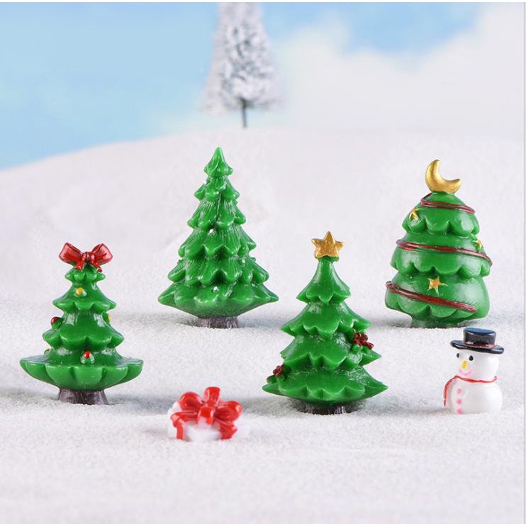 Tiểu Cảnh - Cây thông noel làm tiểu cảnh/ charm slime /terrarium/ mô hình trang trí