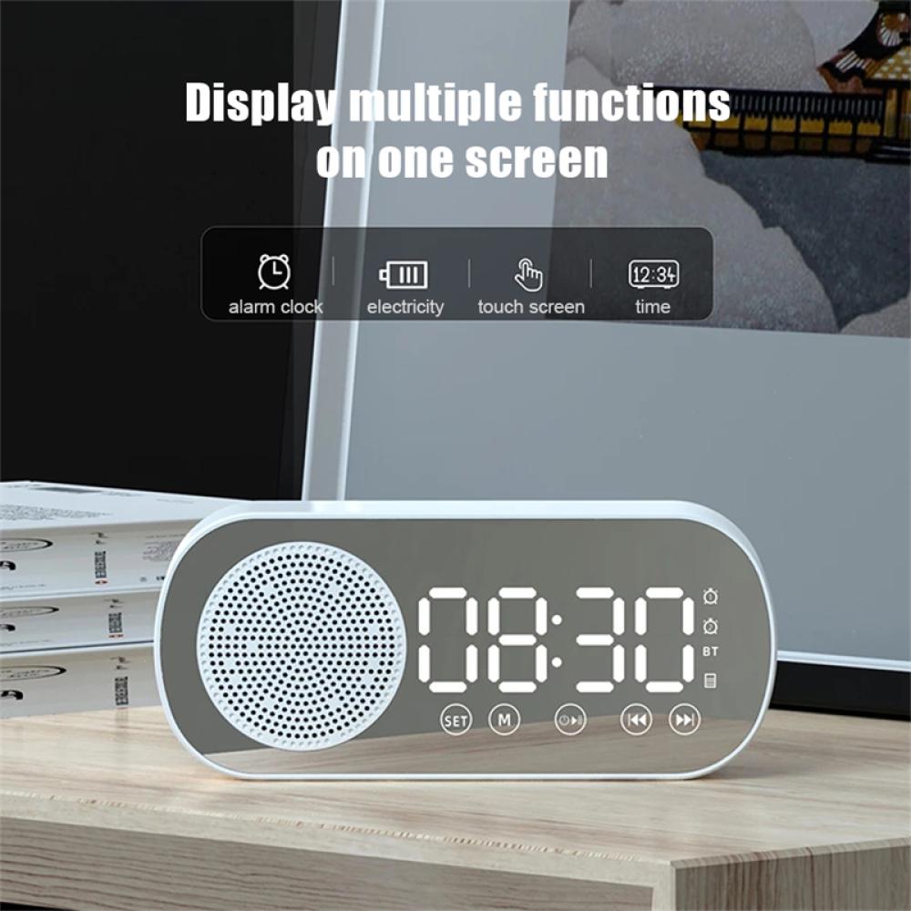 Loa Bluetooth Không Dây Tích Hợp Đồng Hồ Báo Thức Có Đèn LED Và Chức Năng Báo Thức H3X3
