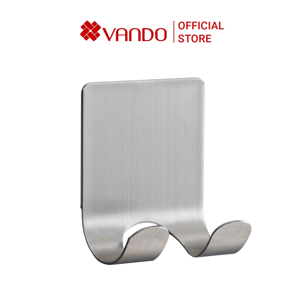 [𝐐𝐮𝐚̀ 𝐓𝐚̣̆𝐧𝐠] Móc Inox 304 Đôi Treo Đồ Dán Tường VANDO Siêu Chắc Chắn Tiện Lợi Đa Dụng