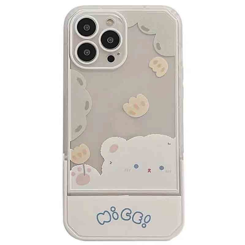 Ốp Điện Thoại Silicon TPU Mềm Trong Suốt Hình Gấu Cho IPhone 13 12 Mini 11 10 Pro XS