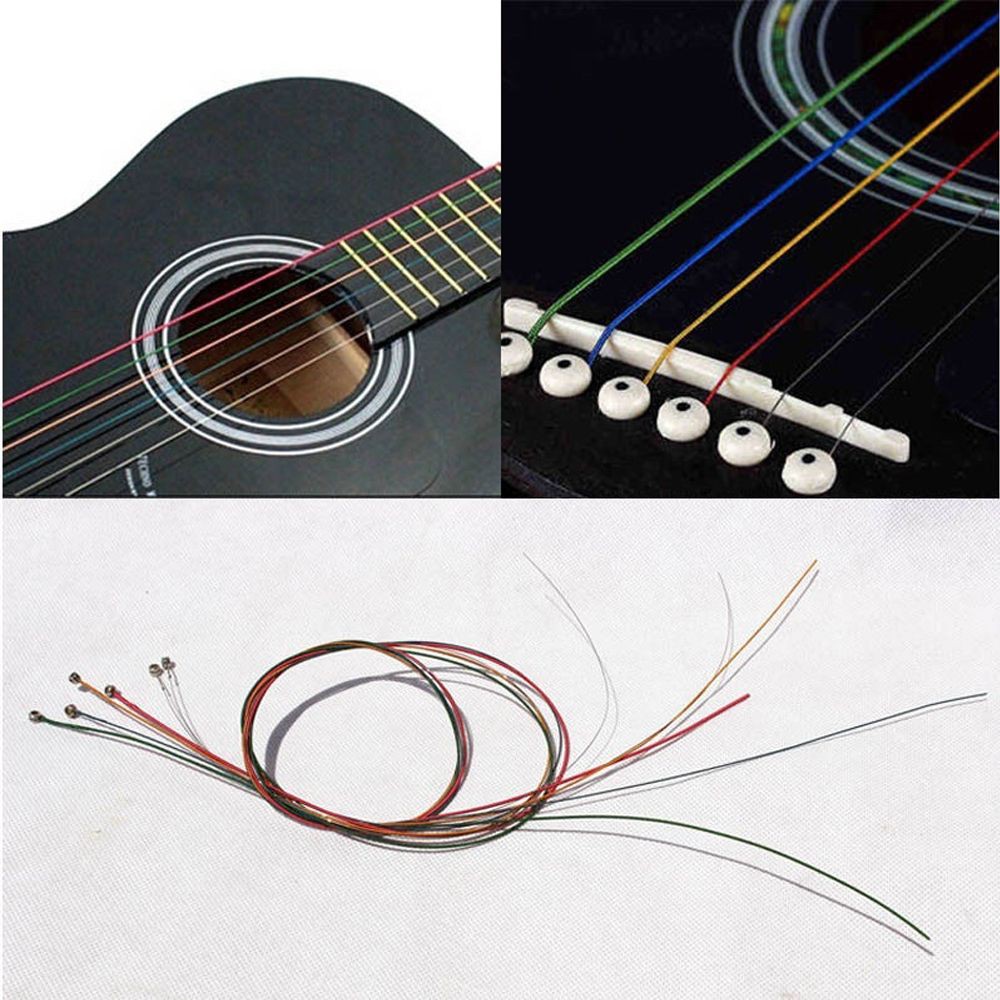 Set 6 sợi dây đàn guitar 1m nhiều màu sắc