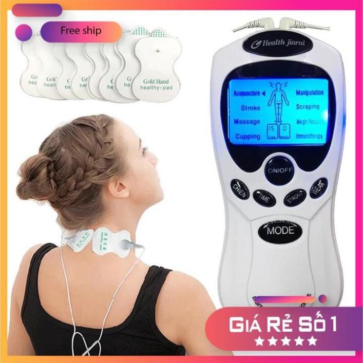 ComBo Máy Massage trị liệu xung điện và 2 cặp miếng dán