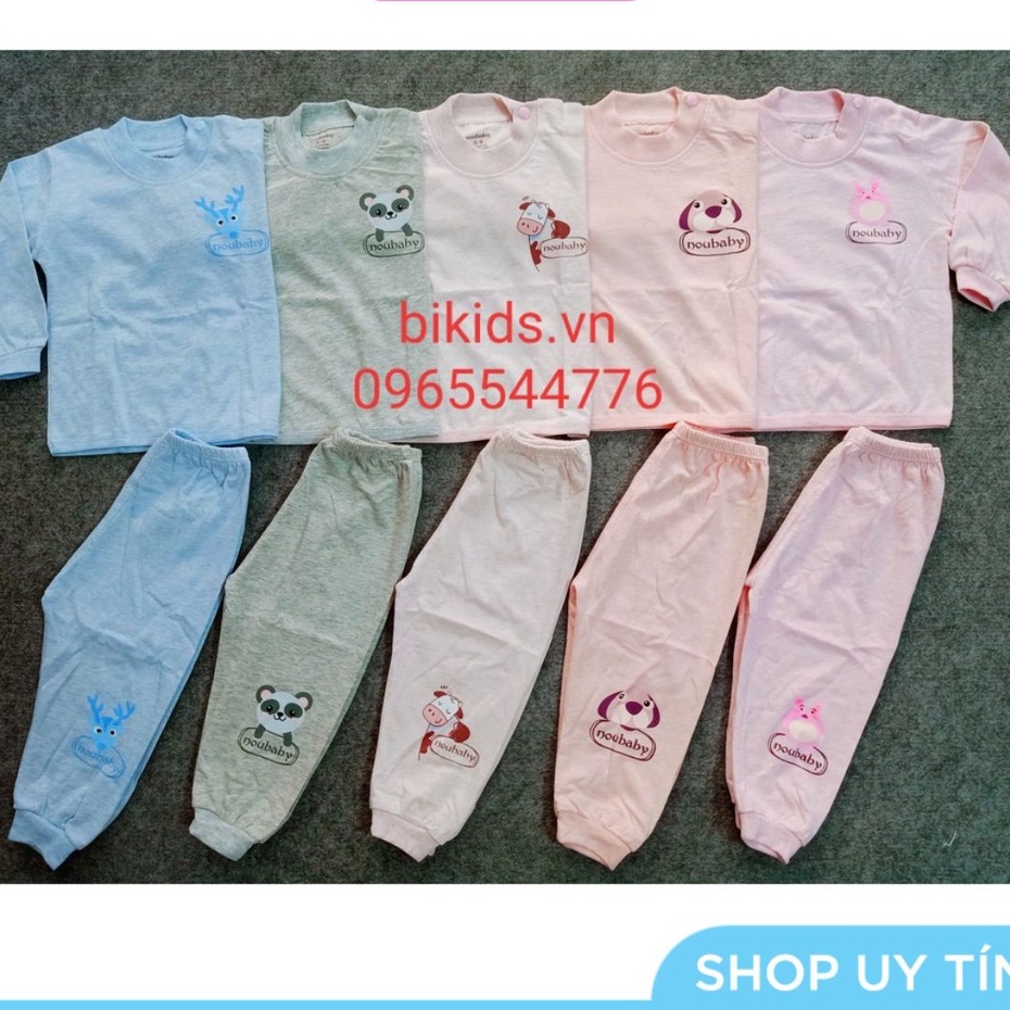 XẢ KHO - Bộ quần áo dài tay NOUBABY chất Cotton mỏng  cho bé 3-13kg