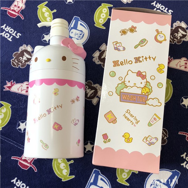 Bình Đựng Dầu Gội Sữa Tắm Dung Tích Lớn Hình Hello KITTY Melody