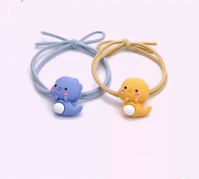 Cột tóc khủng long mập dễ thương