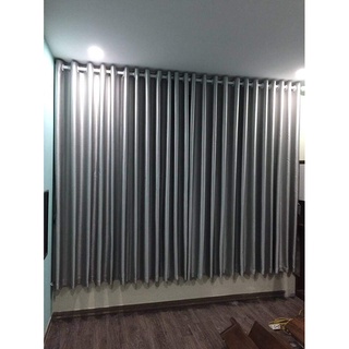 Rèm vải rộng 4m cao 2m6 đã may sẵn hàng cản nắng.