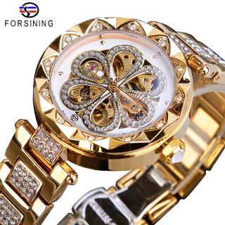FORSINING Women Watch Automatic Mechanical Watch Hollow Original Analog Clock
