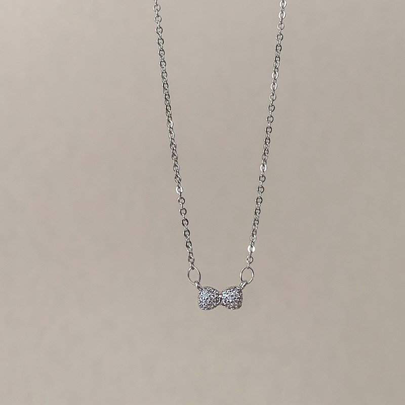 Vòng cổ bạc pha lê phong cách Hàn Quốc thời trang cho nữ