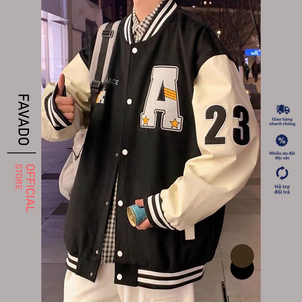 Áo Khoác Bomber Varsity Jacket Nỉ Nam Nữ Khoác Ngoài 2 Lớp Dày Dặn Form Rộng Chữ A Unisex Bóng Chày Cao Cấp Chống Nắng