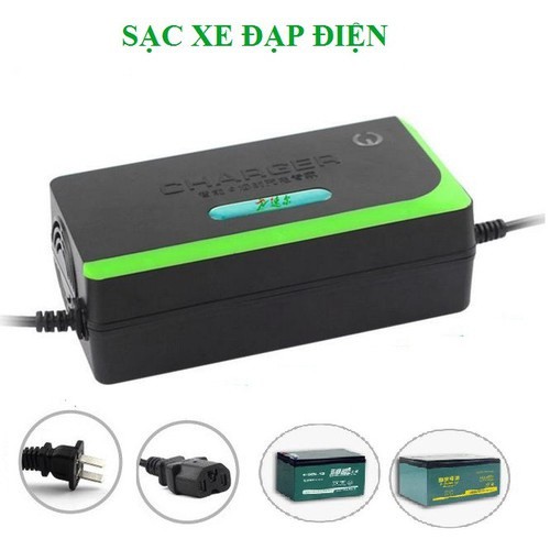 Sạc xe đạp điện, xe máy điện, ô tô điện 48V - 12 Ah