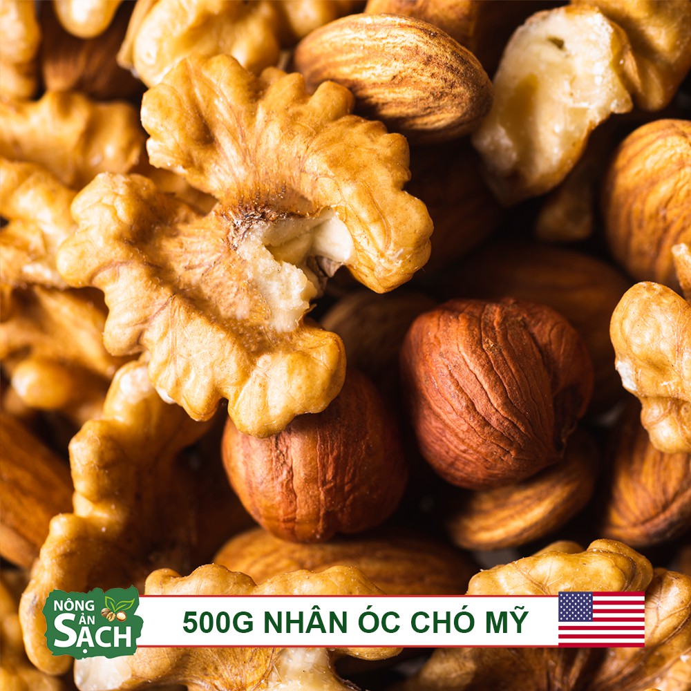 500g Nhân Óc Chó Sạch Mỹ California NHÂN VÀNG