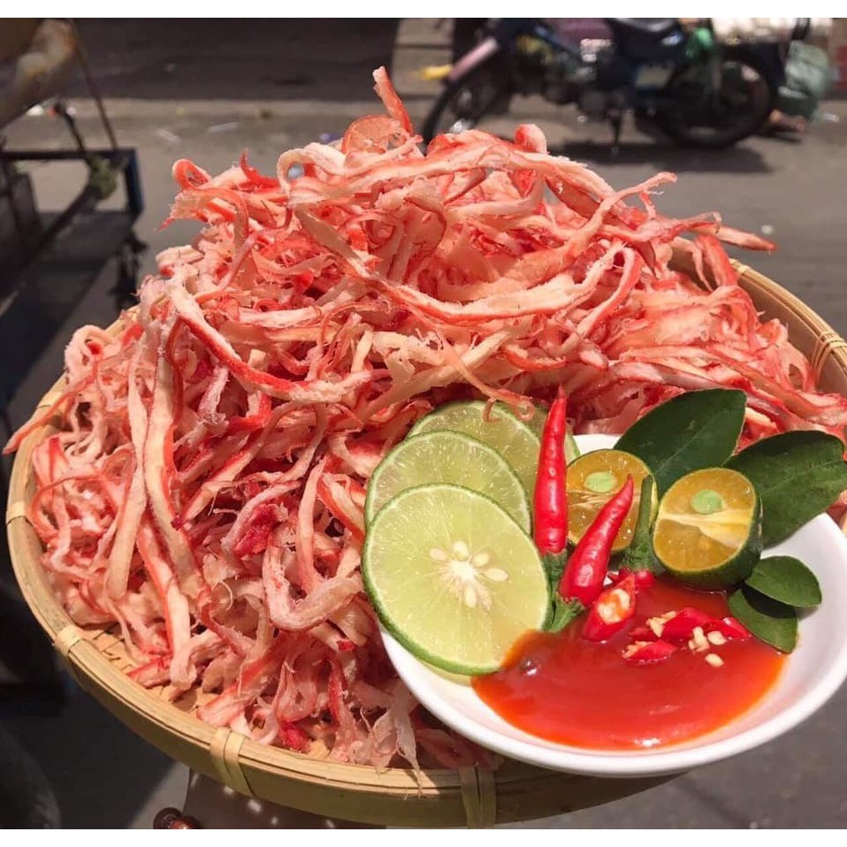 Khô mực xé sợi hấp nước dừa 200g Lê Hải