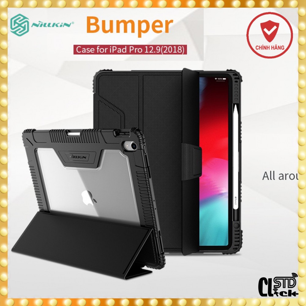 BAO DA IPAD PRO 12.9 2018 NILLKIN BUMPER CHỐNG SỐC CHÍNH HÃNG [NEW SALEOFF]