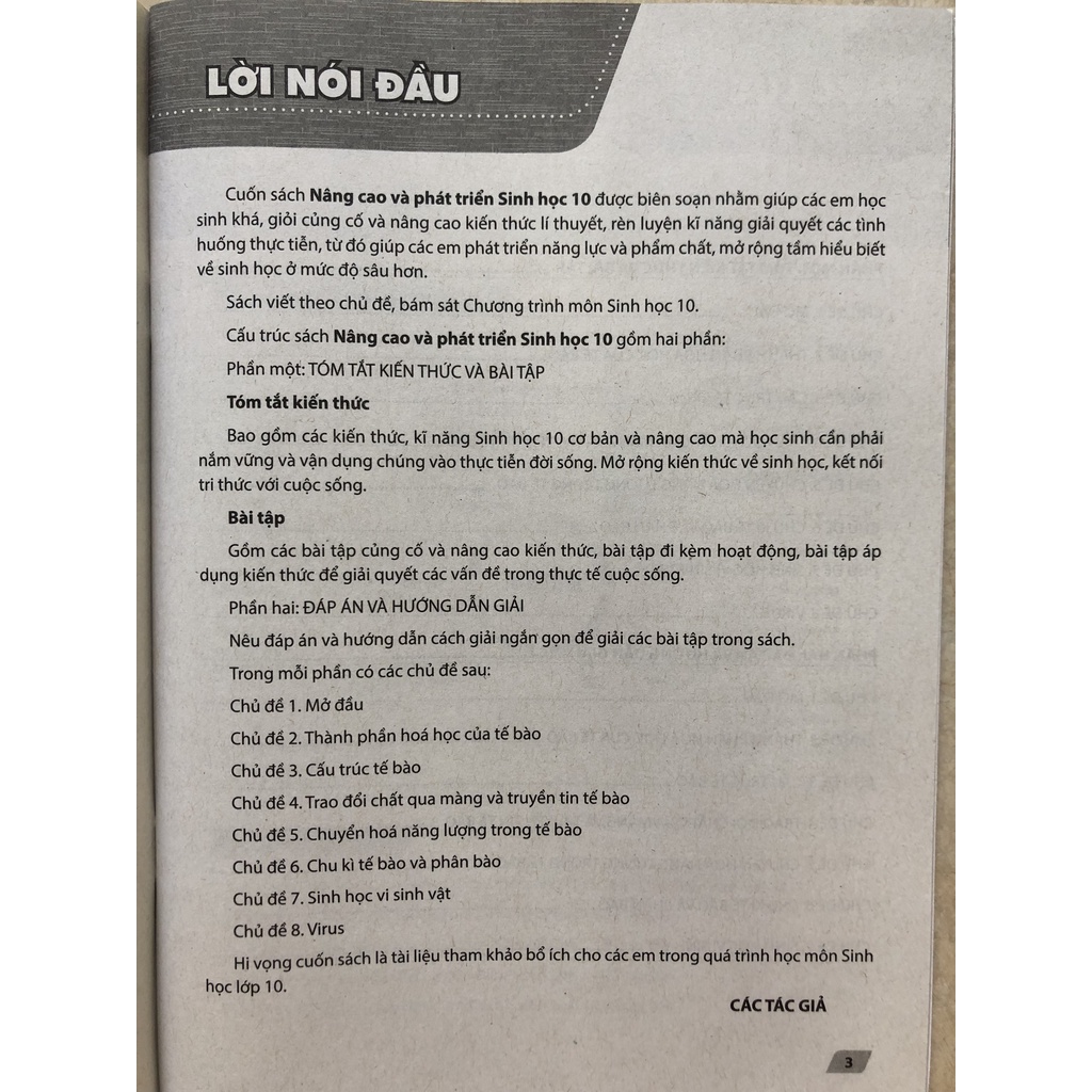 Sách - Nâng cao và Phát triển Sinh học 10 - NXB Giáo dục