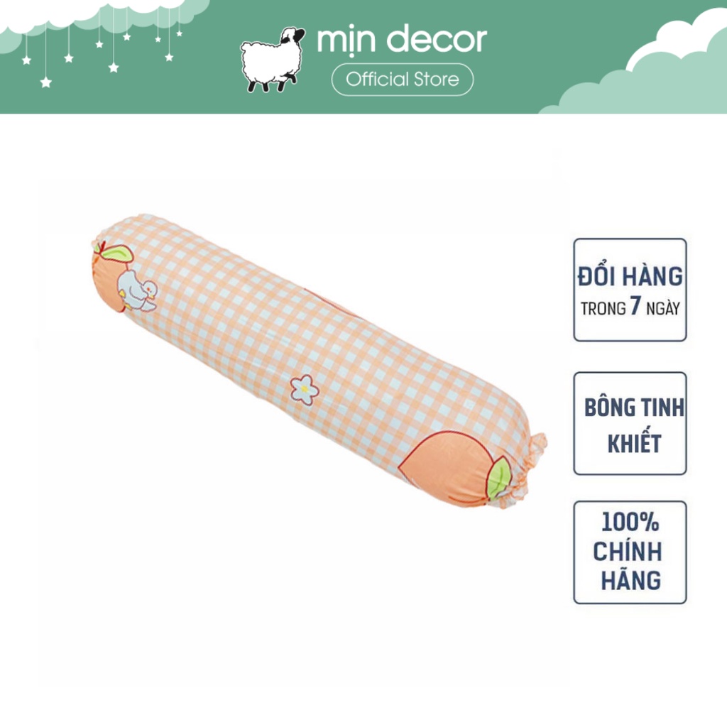 Vỏ gối ôm dây kéo, áo gối ôm cotton 3D 35x110cm thoáng mát mềm mịn đa dạng mẫu mã