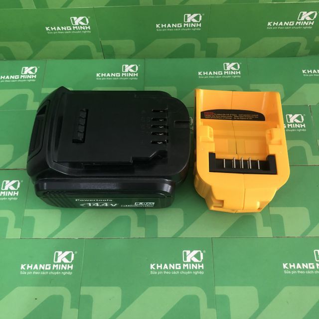 Adaptor Dewalt, Out Usb 5V 2.1A, có đèn Led, dùng với pin Dewalt 14.4V - 20V