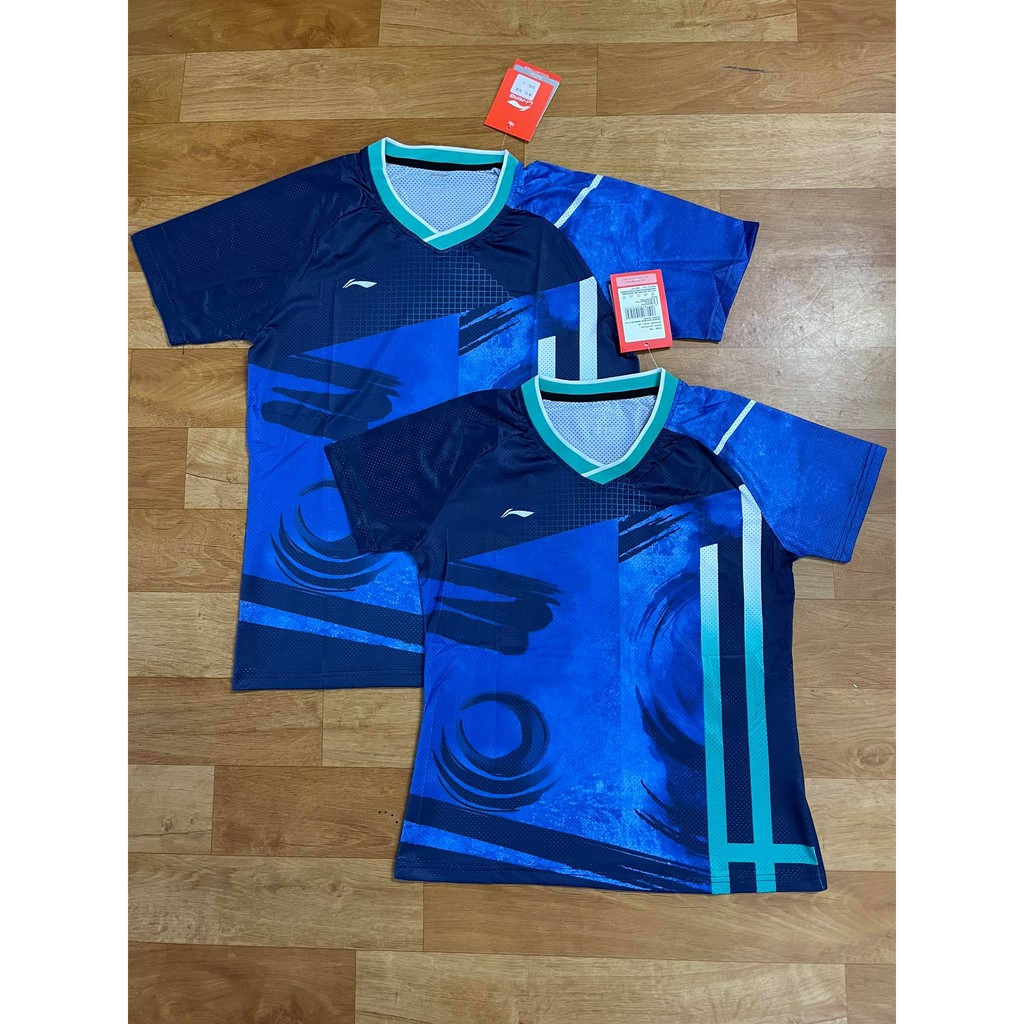 Áo cầu lông Lining 003 xanh than(nam,nữ)