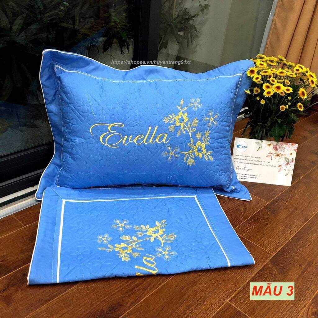 Vỏ Gối Trần Cotton Thêu Hoạ Tiết Nhiều Màu Sắc Size 40*60 | BigBuy360 - bigbuy360.vn