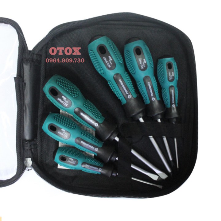 Bộ tô vít nam châm 2 cạnh 4 cạnh 9 chi tiết OTOX