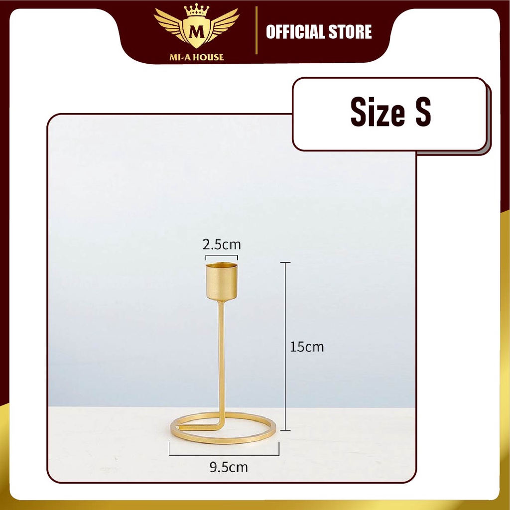 Chân nến kim loại trang trí phong cách châu Âu