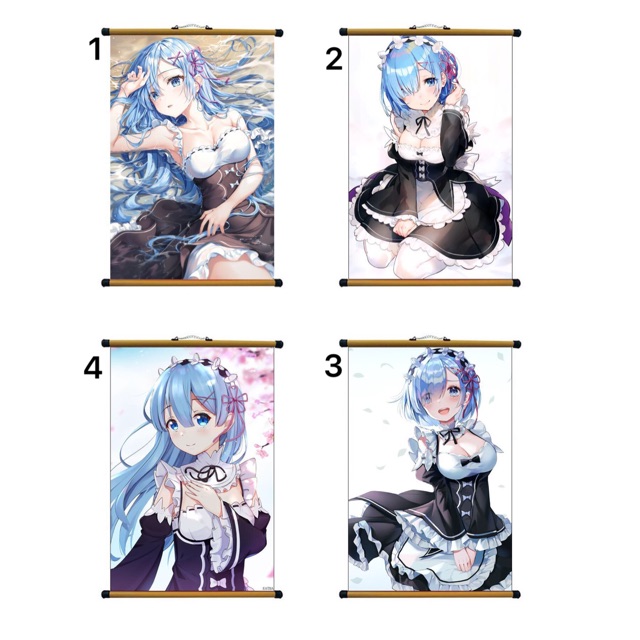 Ảnh treo Rem Re: Zero, tranh treo tường Rem ANIME Ramrem