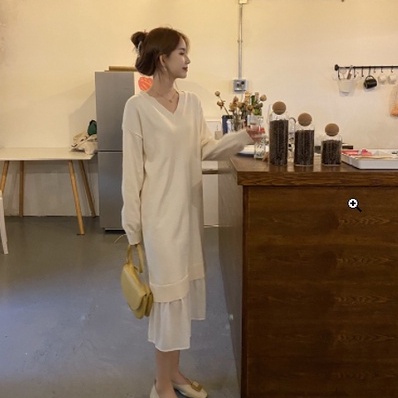 Váy len dệt kim mix đuôi cá