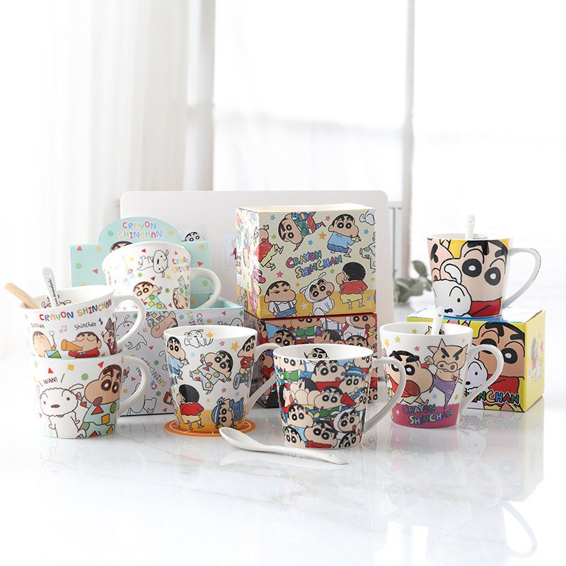 Mã 3S-07 Cốc sứ,ly sứ hoạt hình cậu bé bú chì SHIN-CHAN kute pho mai que