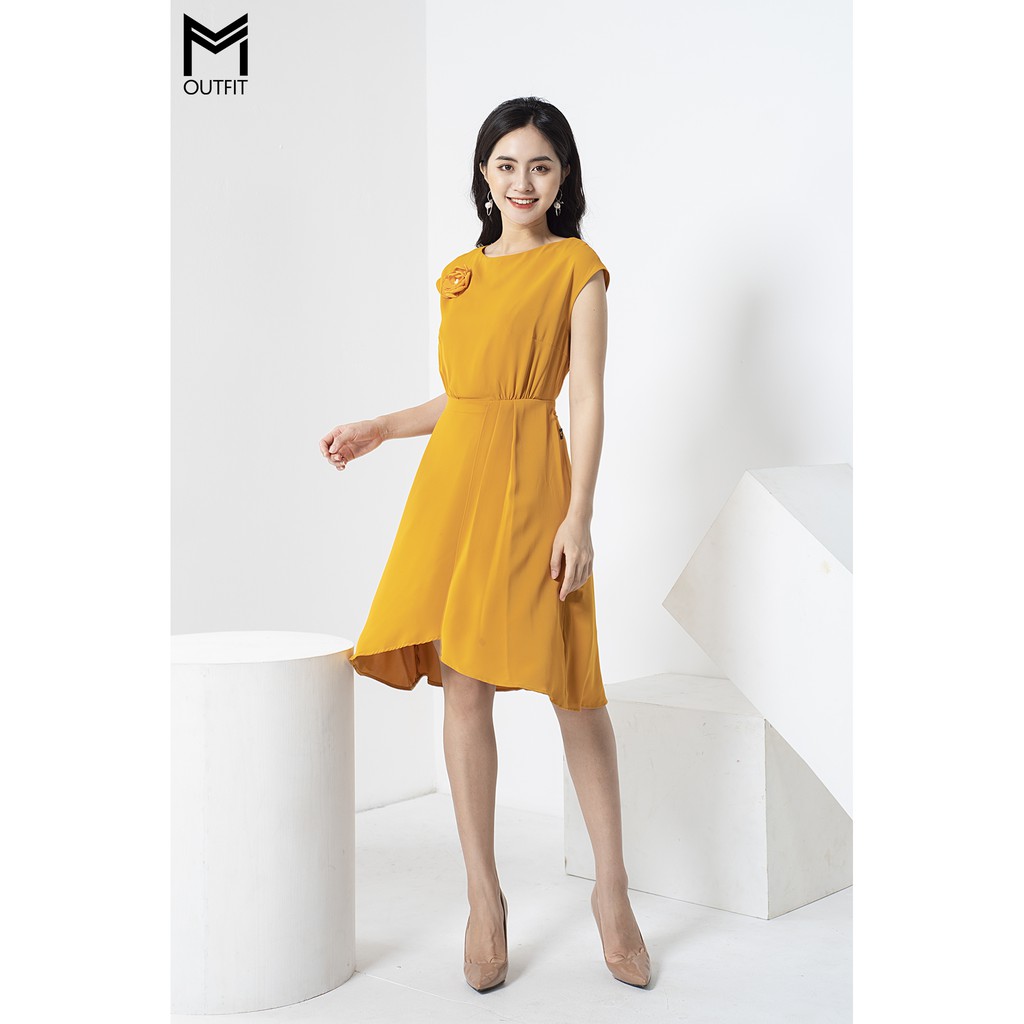 Chuyên sỉ thời trang thiết kế Đầm dáng xòe đính hoa MMOutfit D1019987