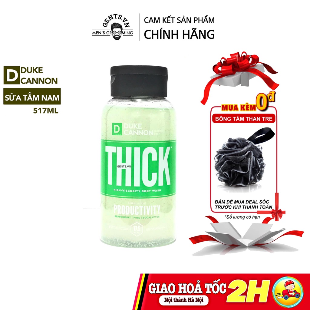 Productivity Sữa tắm nam Duke Cannon Thick High - Viscosity Body Wash 517ml thumbnail