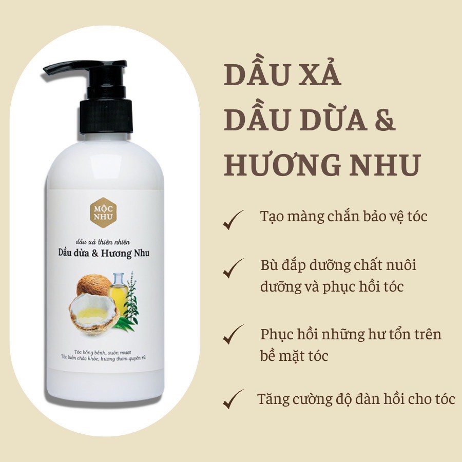 [ GIẢI PHÁP ĐEN TÓC TỪ GỐC ] Combo Serum & Dầu gội Cỏ Mực Mộc Nhu dầu xã Dầu Dừa Hương Nhu