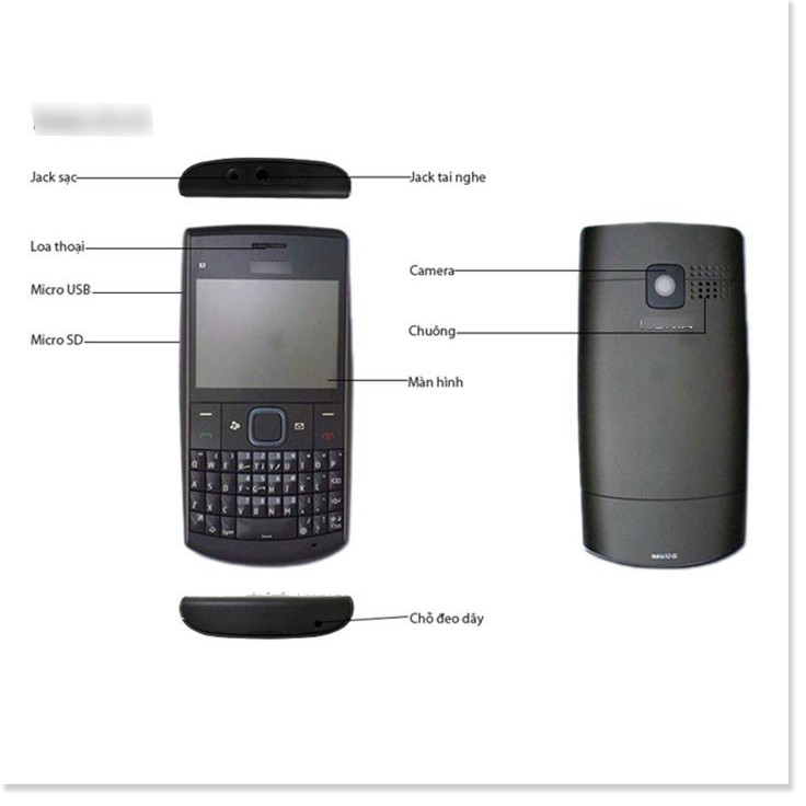 Điện thoại 🦋FreeShip🦋 Nokia X201 main zin màn hình zin hỗ trợ thẻ nhớ ngoài lên đến 8GB - ADK