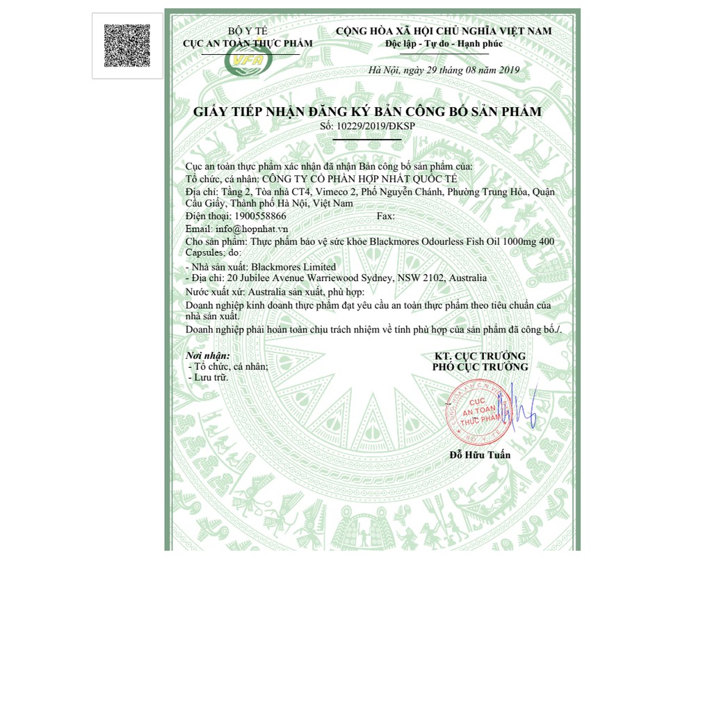 (Tem Chemist) Viên uống dầu cá Blackmores Fish Oil 1000 mg, hộp 400 viên | Thế Giới Skin Care