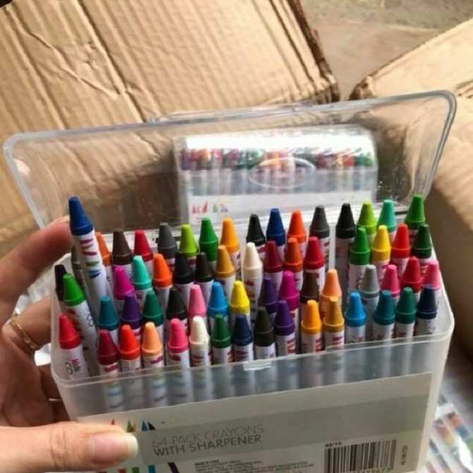 Hộp bút màu sáp 64 món cho bé GDTRUONG07 TNMART