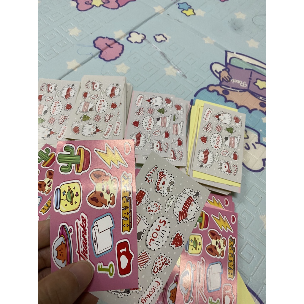 Sticker nhãn dán cute trang trí dán tập vở, bình nước,trang trí phòng học tập,phòng làm việc