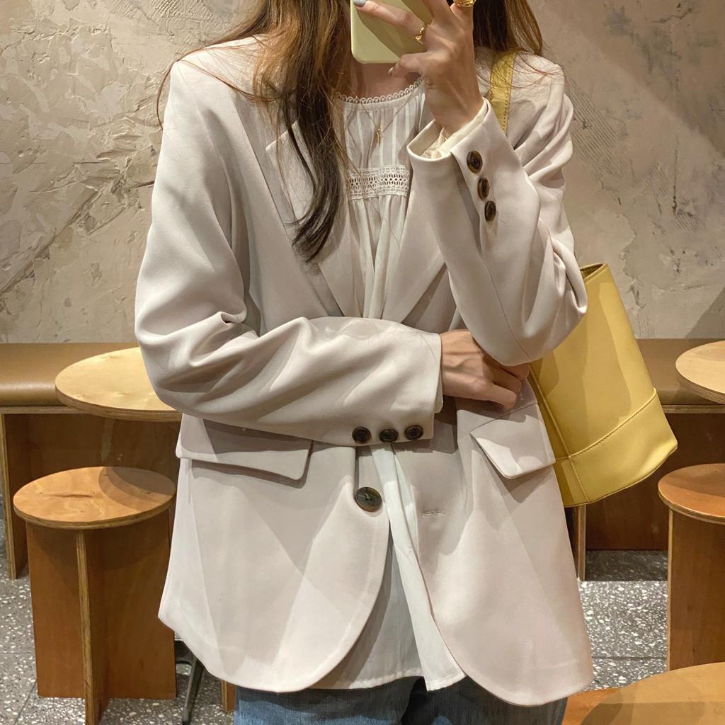 Áo blazer nữ Peppermint 37870 màu trơn phối túi thanh lịch thời trang