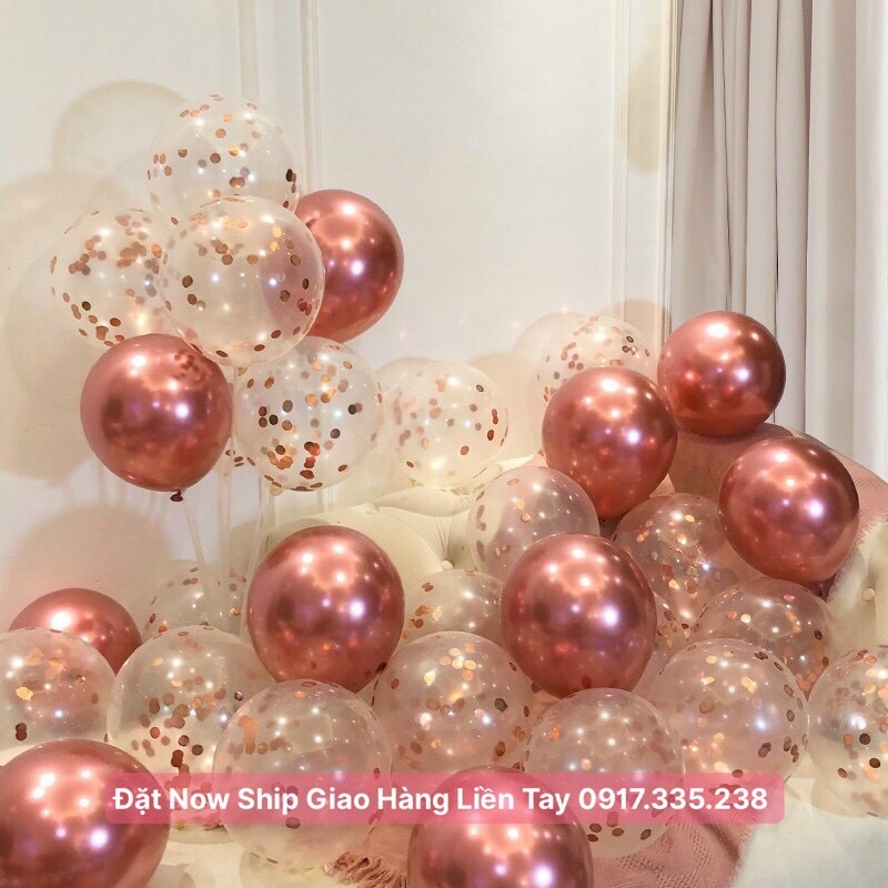 Bóng Mix Kim Tuyến  crom, sequin , trang trí sinh nhật, trang trí phòng cưới 25cm đẹp Lung Linh