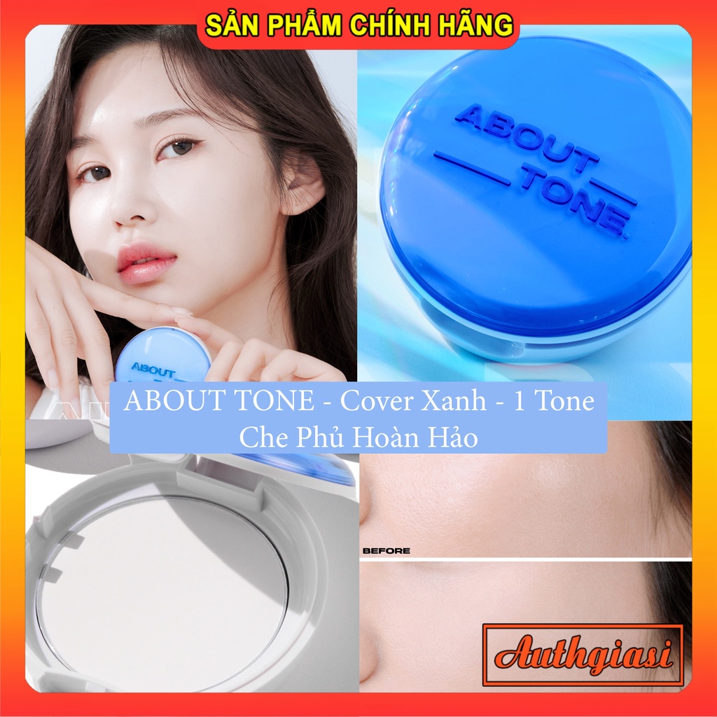 Phấn nén phủ bột EGLIPS / ABOUT TONE Powder Pact siêu mịn kiềm dầu lâu trôi