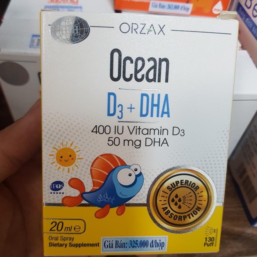 Ocean D3 + DHA  Bổ Sung Vitamin D3 Giúp Hấp Thụ Canxi,DHA Giúp Bé Thông Minh,Nhanh Nhẹn