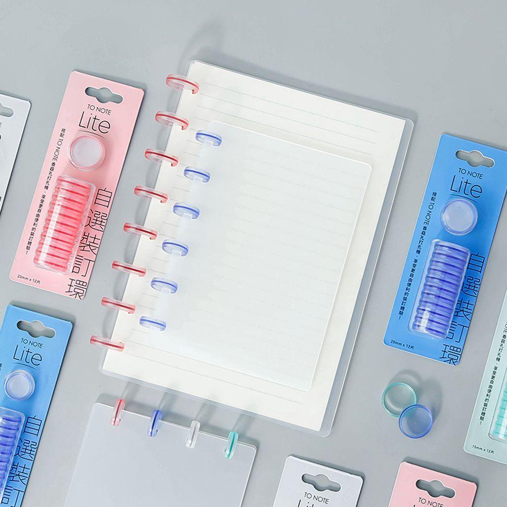 Set 12 Vỏ Bọc Sổ Tay A5 B5 A4 B6 Dạng Nhẫn Có Lỗ Tiện Dụng