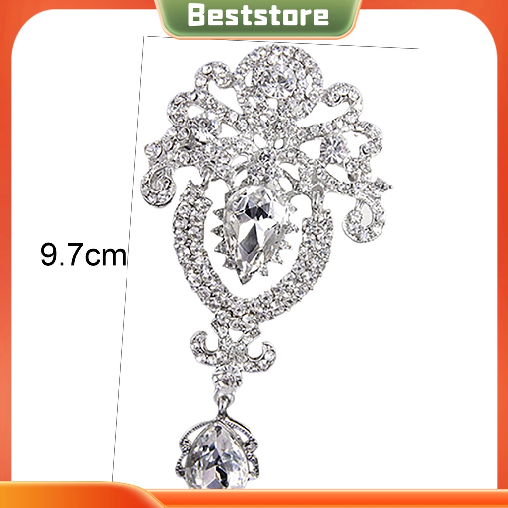 Ghim Cài Áo Hình Vương Miện Đính Đá Thời Trang Cho Nữ Bsm1