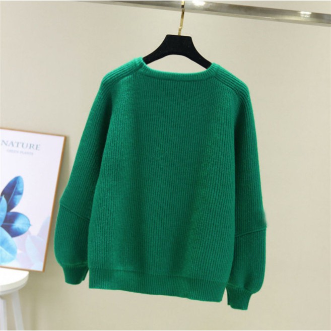 Áo len nữ tay bồng gân nổi dày dặn ám áp al58